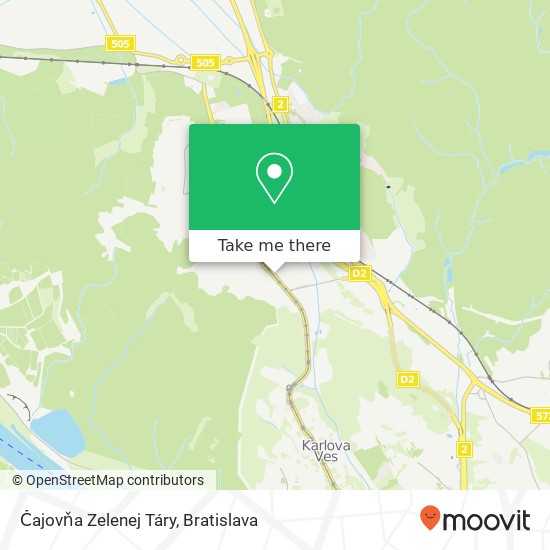 Čajovňa Zelenej Táry map