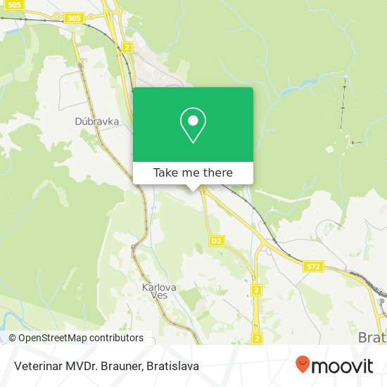 Veterinar MVDr. Brauner map