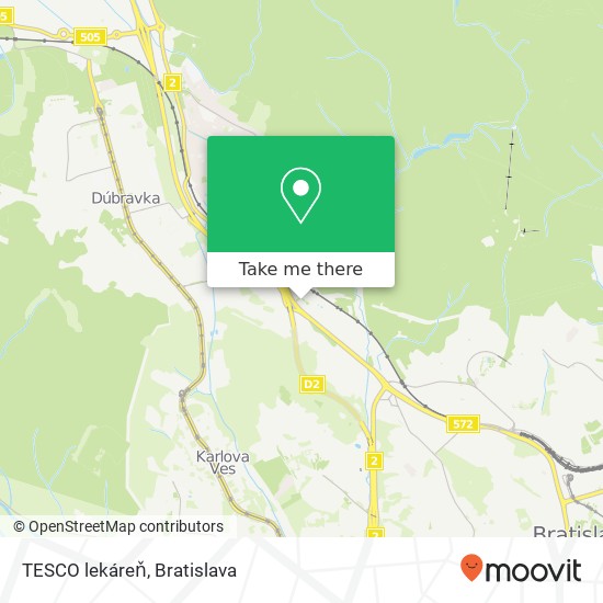 TESCO lekáreň map