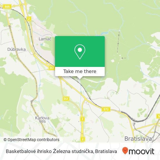 Basketbalové ihrisko Železna studnička map