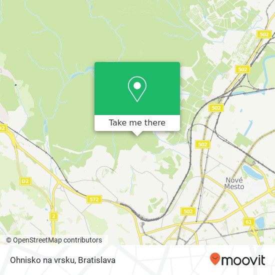 Ohnisko na vrsku map