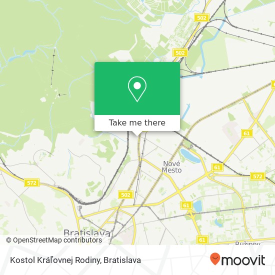 Kostol Kráľovnej Rodiny map