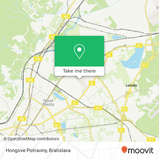 Hongove Potraviny map