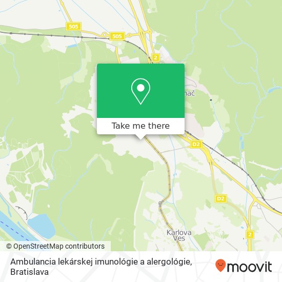 Ambulancia lekárskej imunológie a alergológie map