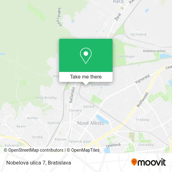 Nobelova ulica 7 map
