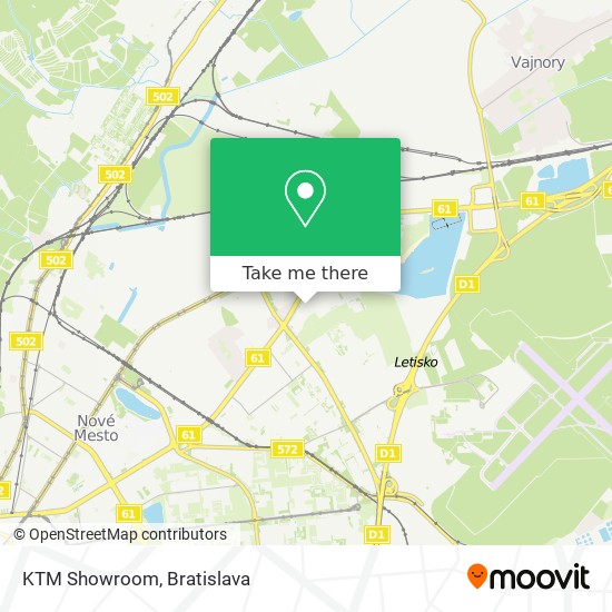 KTM Showroom map