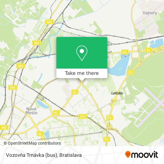 Vozovňa Trnávka (bus) map