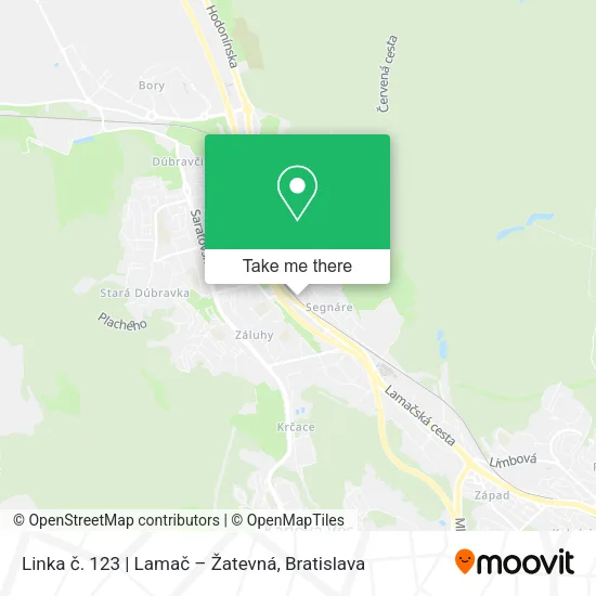 Linka č. 123 | Lamač – Žatevná map