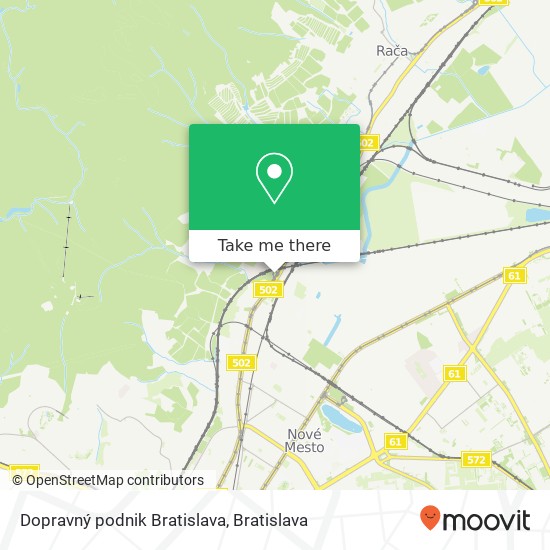 Dopravný podnik Bratislava map