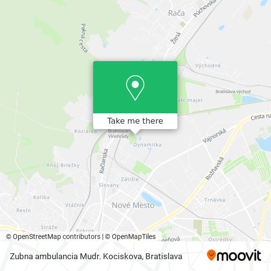 Zubna ambulancia Mudr. Kociskova map