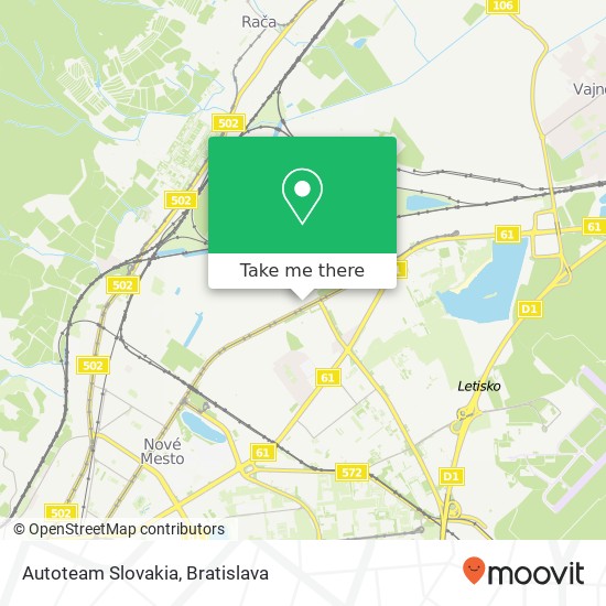 Autoteam Slovakia map