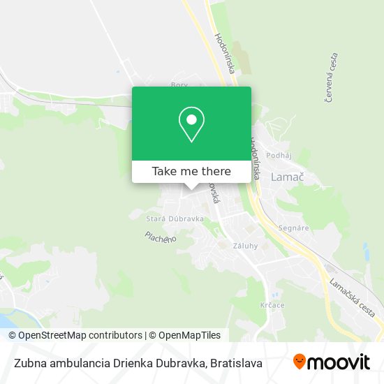 Zubna ambulancia Drienka Dubravka map