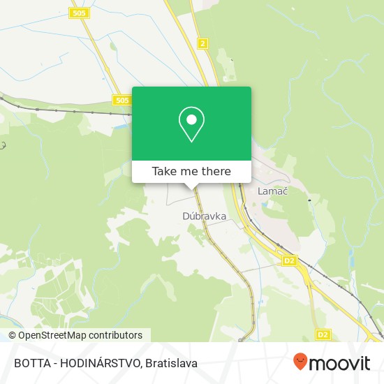 BOTTA - HODINÁRSTVO map