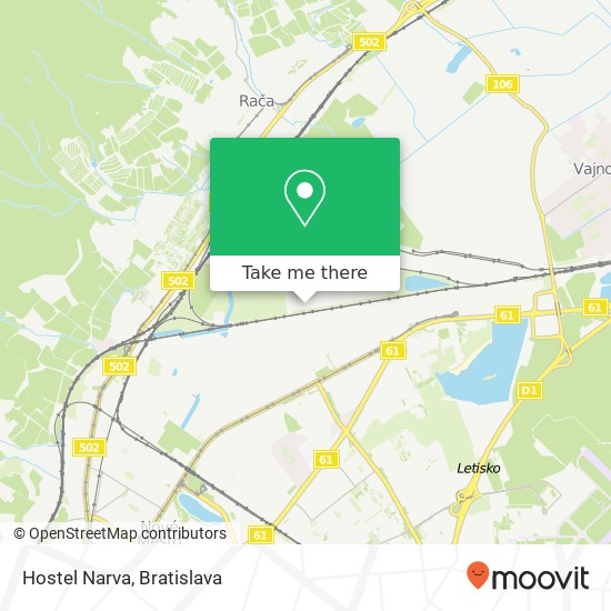 Hostel Narva map