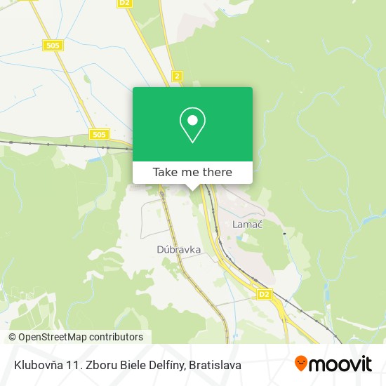 Klubovňa 11. Zboru Biele Delfíny map