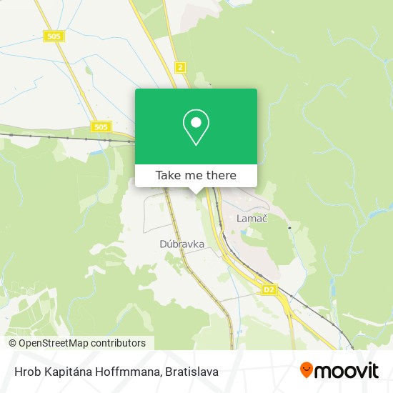 Hrob Kapitána Hoffmmana map