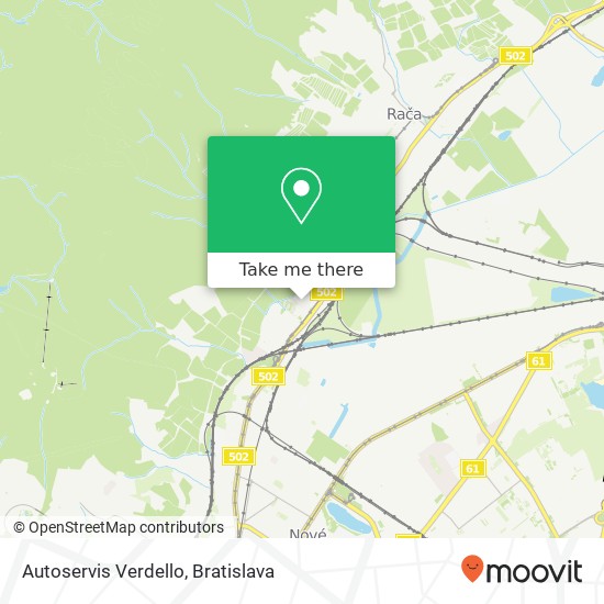 Autoservis Verdello map