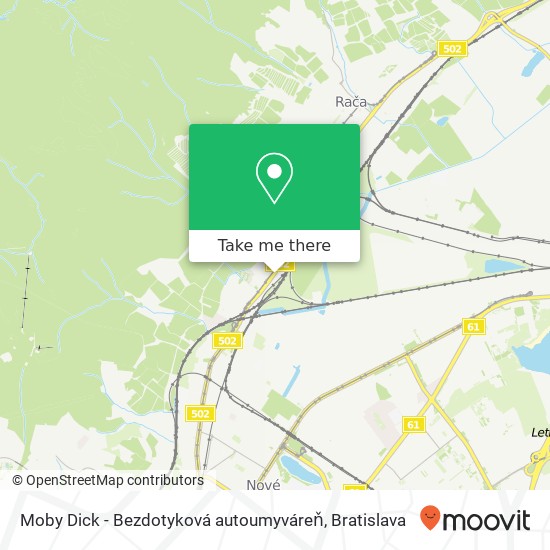 Moby Dick - Bezdotyková autoumyváreň map