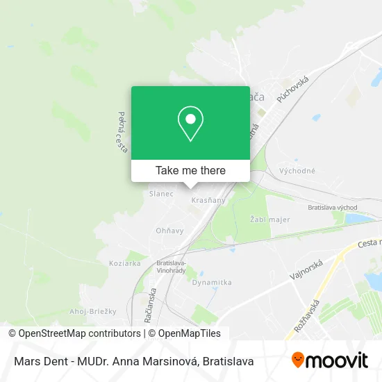 Mars Dent - MUDr. Anna Marsinová map