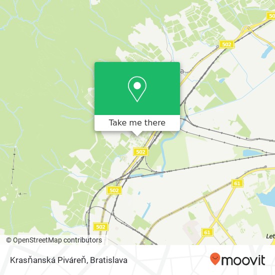 Krasňanská Piváreň map