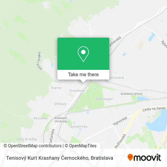 Tenisový Kurt Krasňany Černockého map