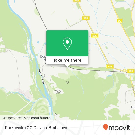 Parkovisko OC Glavica map