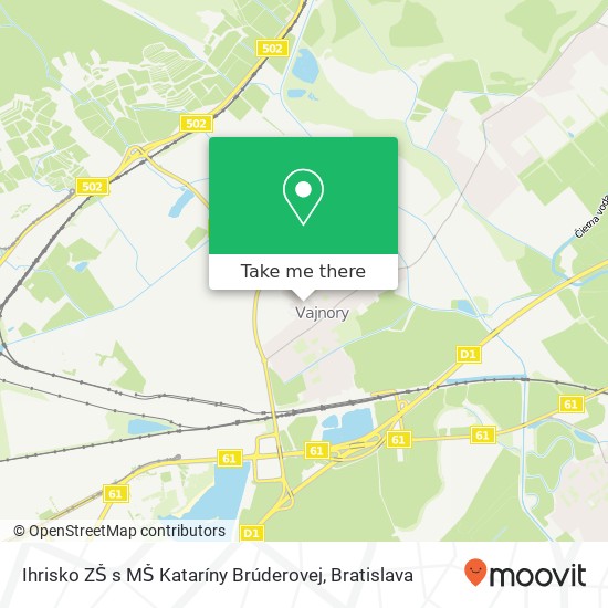 Ihrisko ZŠ s MŠ Kataríny Brúderovej map