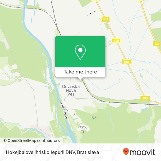 Hokejbalove ihrisko Iepurii DNV map