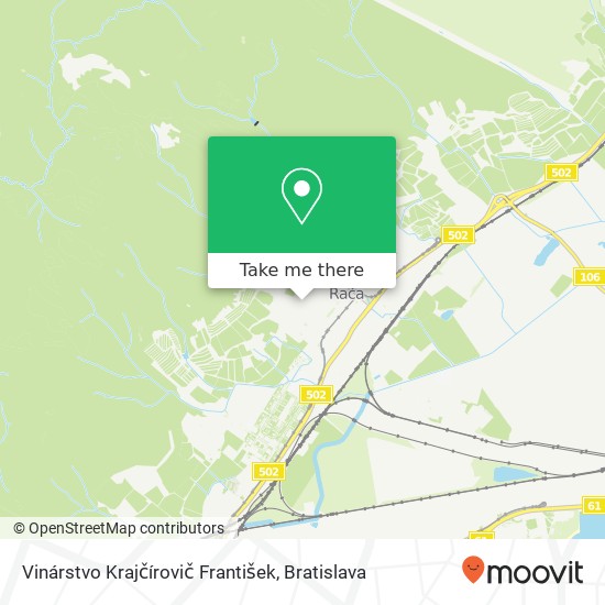 Vinárstvo Krajčírovič František map