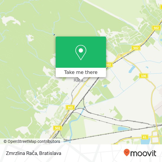 Zmrzlina Rača map