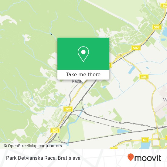 Park Detvianska Raca map