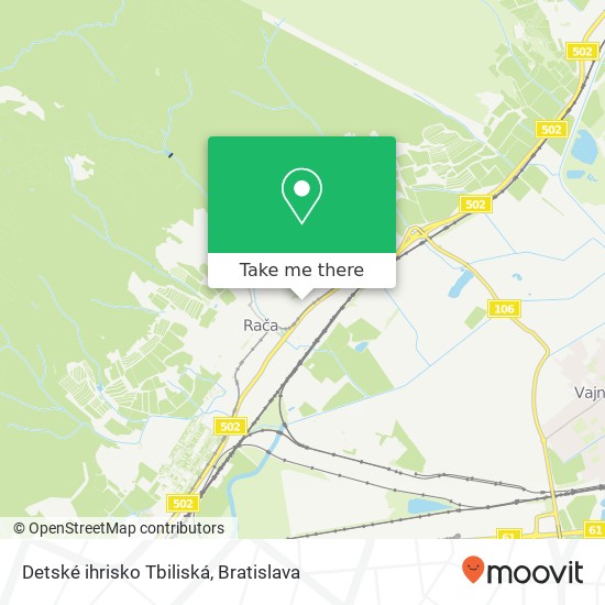 Detské ihrisko Tbiliská map