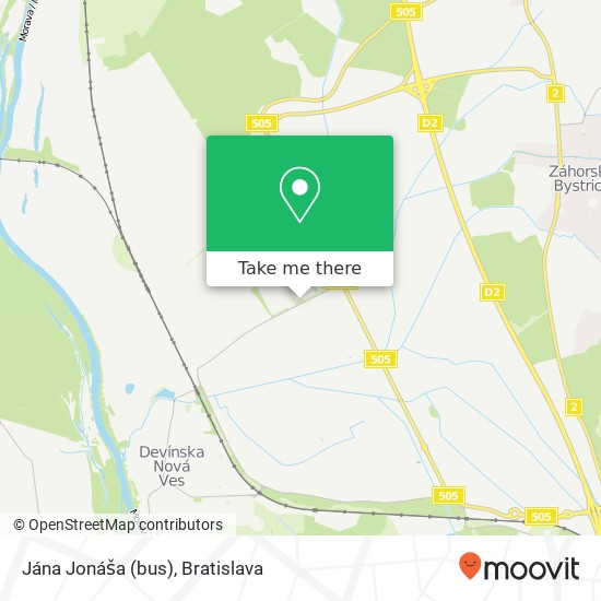 Jána Jonáša (bus) map