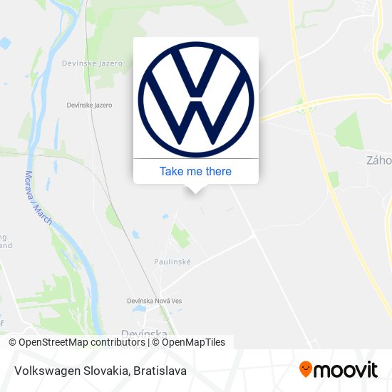 Volkswagen Slovakia map