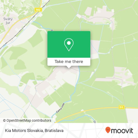 Kia Motors Slovakia map