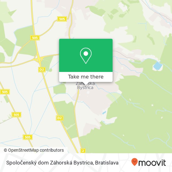 Spoločenský dom Záhorská Bystrica map