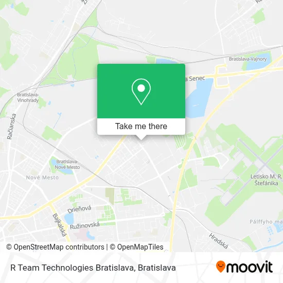 R Team Technologies Bratislava map