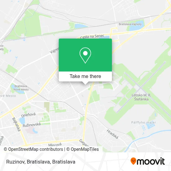 Ruzinov, Bratislava map