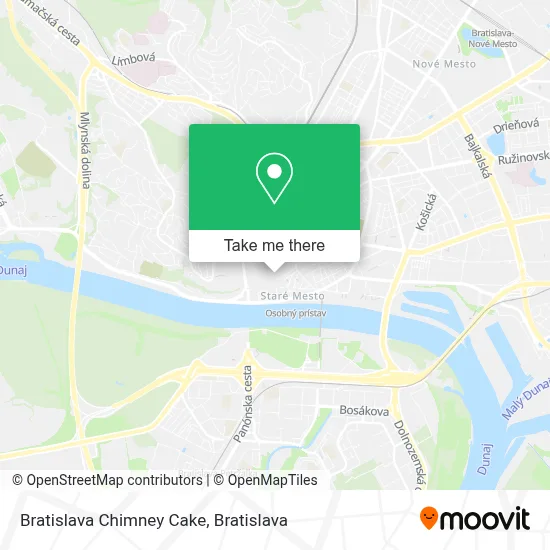 Bratislava Chimney Cake map