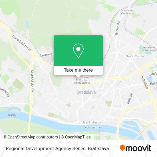 Regional Development Agency Senec map