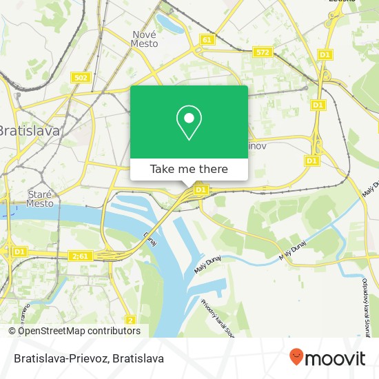 Bratislava-Prievoz map