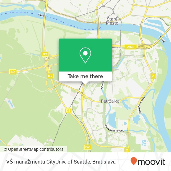 VŠ manažmentu CityUniv. of Seattle map