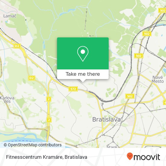 Fitnesscentrum Kramáre map