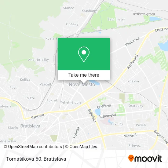 Tomášikova 50 map