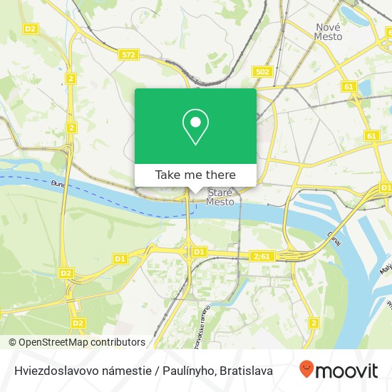 Hviezdoslavovo námestie / Paulínyho map