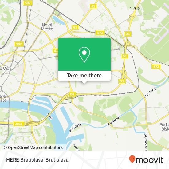 HERE Bratislava map