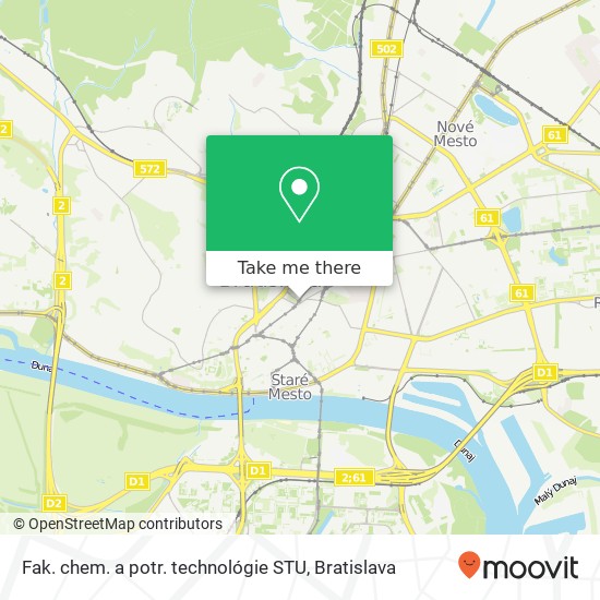 Fak. chem. a potr. technológie STU map