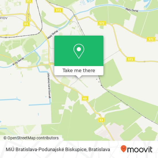 MiÚ Bratislava-Podunajské Biskupice map