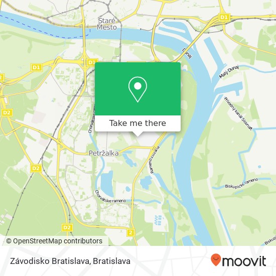 Závodisko Bratislava map