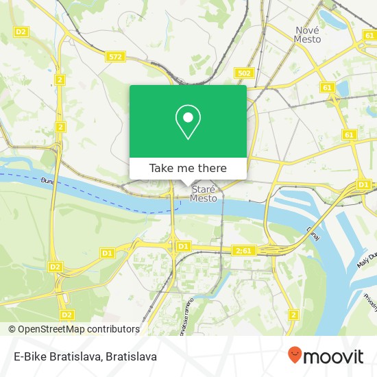 E-Bike Bratislava map